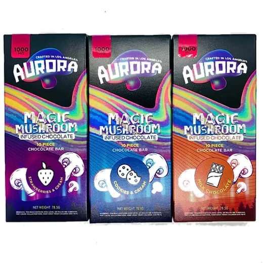 Aurora Mushroom Chocolate Bars